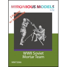 1/72 WWII Soviet Mortar Team with Accessories (2 figures)
