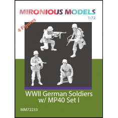 1/72 WWII German Soldiers w MP40 Set I