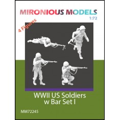 1/72 WWII US Soldiers with Bar Set I
