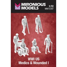 1/72 WWI US Medics and Wounded I