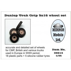 1/35 WWII Dunlop 9x16 Wheel set for CMP, British & Various Trucks (5 wheels)