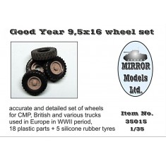 1/35 WWII Good Year 9.5x16 Wheel set for CMP, British & Various Trucks (5 wheels)