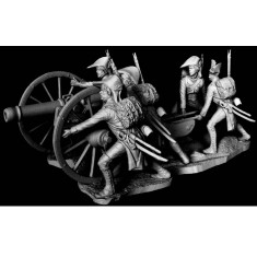 75mm French Revolutionary 8pdr Gun Crew (Gun kit, figures & diorama)