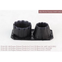 1/48 F-16 C/D Block 30/40/50/60 GE Exhaust Nozzle Set for Tamiya kits (Opened, Closed)