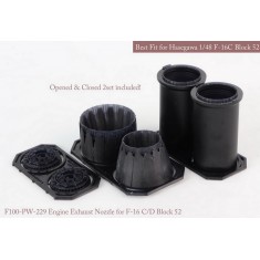 1/48 F-16 C/D Block 30/40/50/60 GE Exhaust Nozzle & After Burner Set for Tamiya kits