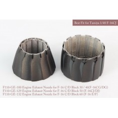 1/48 F-16 C/D Block 30/40/50/60 GE Exhaust Nozzle Set for Hasegawa kits (Opened + Closed)
