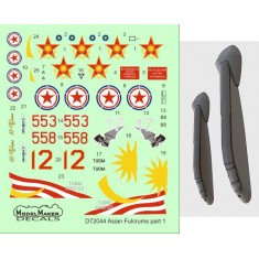 1/72 Asian Fulcrums Decals part 1 with Refueling Probe (Malaysia/Kazakhstan/North Korea)