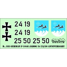 1/144 German JaboG 34 F-104 25/50 Anniversary Decals