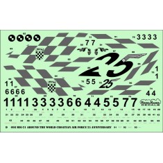 1/48 MiG-21 Around the world Croatian 25th Anniversary (decal)