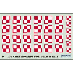 1/48 Polish MiG-21, MiG-29, Su-22, F-16 Jets Chessboards Decals