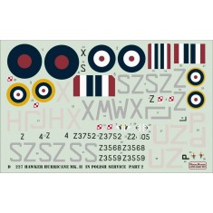 1/48 Hawker Hurricane Mk.II/IV in Polish service part 2 Decals