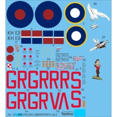1/72 Polish Liberator Aircraft Decals Vol.2