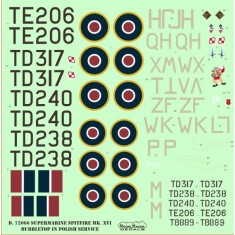 1/72 Supermarine Spitfire Mk XVI Bubbletop in Polish service Decals