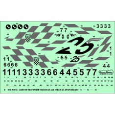1/72 MiG-21 Around the World - croatia 215 Anniversary (decal)
