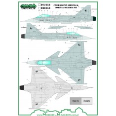 1/72 Czech Gripen Stencils and Insignias genereic set (decal)