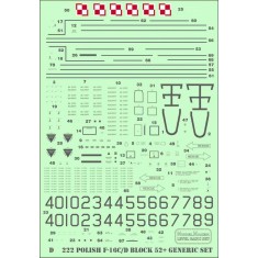 1/72 Polish F-16-C/D bock 52+ Jastrzab Decal Generic set