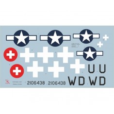 1/32 Swiss P-51B-10-NA Mustang 42-106438 Decals (Mustang in the Alps)