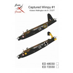 1/48 Captured Vickers Wellington Mk.IV Z1277 Decals (Captured Wimpy #1)