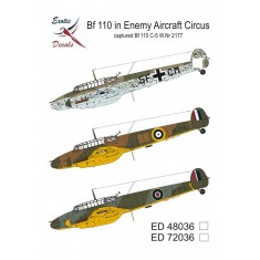 1/48 Captured Bf 110 C-5 W.Nr 2177 Decals (Enemy Aircraft Circus)