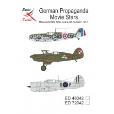 1/48 Bf 109D, Avia B.534 & Curtiss H-75A-1 Decals (German Propaganda Movie Stars)