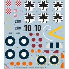 1/72 Croatian Ultimate Fighter #3 - Black 10 - Bf 109 G in Croatian service -part 3 (decal)