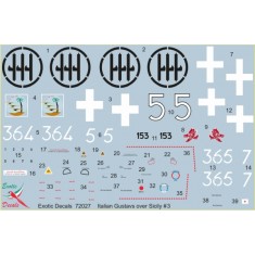 1/72 Italian Gustavs over Sicily #3 - Bf 109G in Regia Aeronautica part 3 (decal)