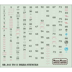 1/32 TS-11 Iskra Stencils Decal