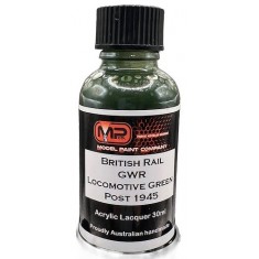 Acrylic Lacquer Paint - GWR Locomotive Green Post 1945 (30ml)