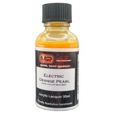 Acrylic Lacquer Paint - Electric Orange Pearl (30ml)