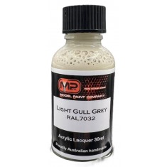 Acrylic Lacquer Paint - Light Gull Grey RAL7032 (30ml)