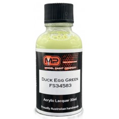 Acrylic Lacquer Paint - Duck Egg Green FS34583 Flat (30ml)