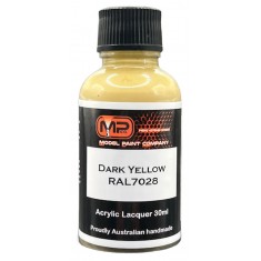 Acrylic Lacquer Paint - Dark Yellow RAL7028 (30ml)