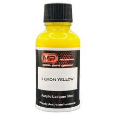 Acrylic Lacquer Paint - Lemon Yellow FS13655 Flat (30ml)