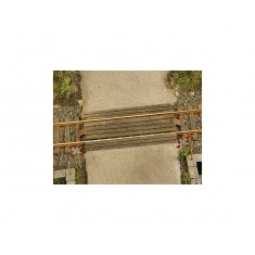 HO Scale 1/87 Wooden Rail Crossing (2pcs)