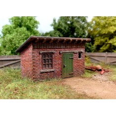 TT Scale 1/120 Brick Shed (laser-cut cardboard and wood kit)