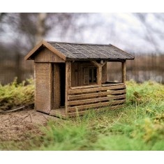 N Scale Wooden Garden House (laser-cut)