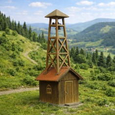HO Scale Scenic Structure - Bell Tower