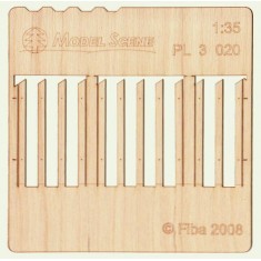 1/32, 1/35 Wooden Fence Type - 20 (laser cut, 2 sheets)