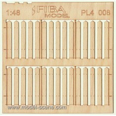 1/48 Stockade Fence Boards - Wider Size (2 sheets)