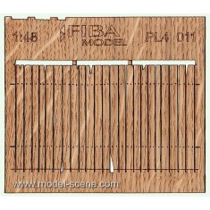 1/48 Plain Plank Cedar Fence - Rustic (2 sheets)