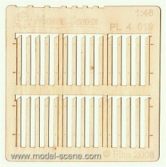1/48 Stockade Fence Boards - Wider Size (2 sheets)