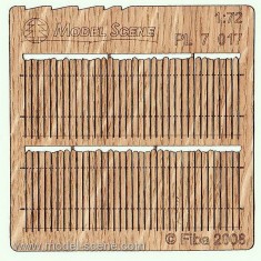 1/72 Wooden Fence Irregular Cut II (2 sheets)