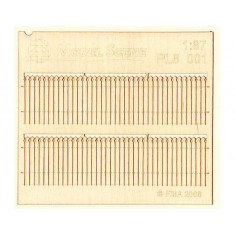 HO Scale 1/87 Decorative European Wooden Fence Type 1