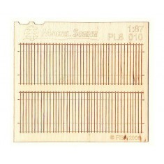 HO Scale 1/87 Straight Cut Privacy Fence Type 10