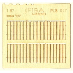 HO Scale 1/87 Wooden Fence Irregular Cut II. Type 17