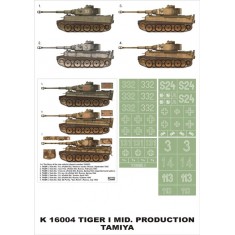 1/16 Tiger I Paint Mask for Tamiya (Insignia Masks)