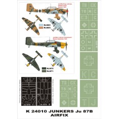 1/24 Ju-87B Paint Mask for Airfix (Canopy Masks + Insignia Masks)