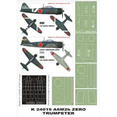 1/24 A6M2 Zero Paint Mask Vol.2 for Trumpeter (Canopy Masks + Insignia Masks)