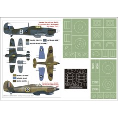 1/24 Hurricane Mk.IIC Paint Mask Vol.1 for Trumpeter (Canopy Masks + Insignia Masks)