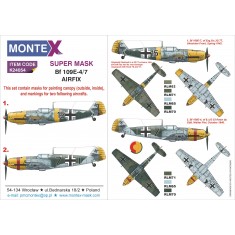 1/24 Messerschmitt Bf 109E-4/7 Paint Mask for Airfix kit